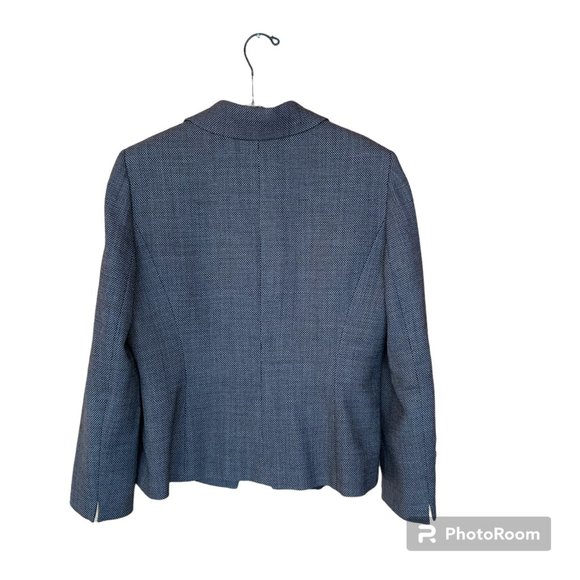 TAHARI Arthur Levine Tweed Wool Poly Lined Blazer Size 14 - Picture 2 of 9